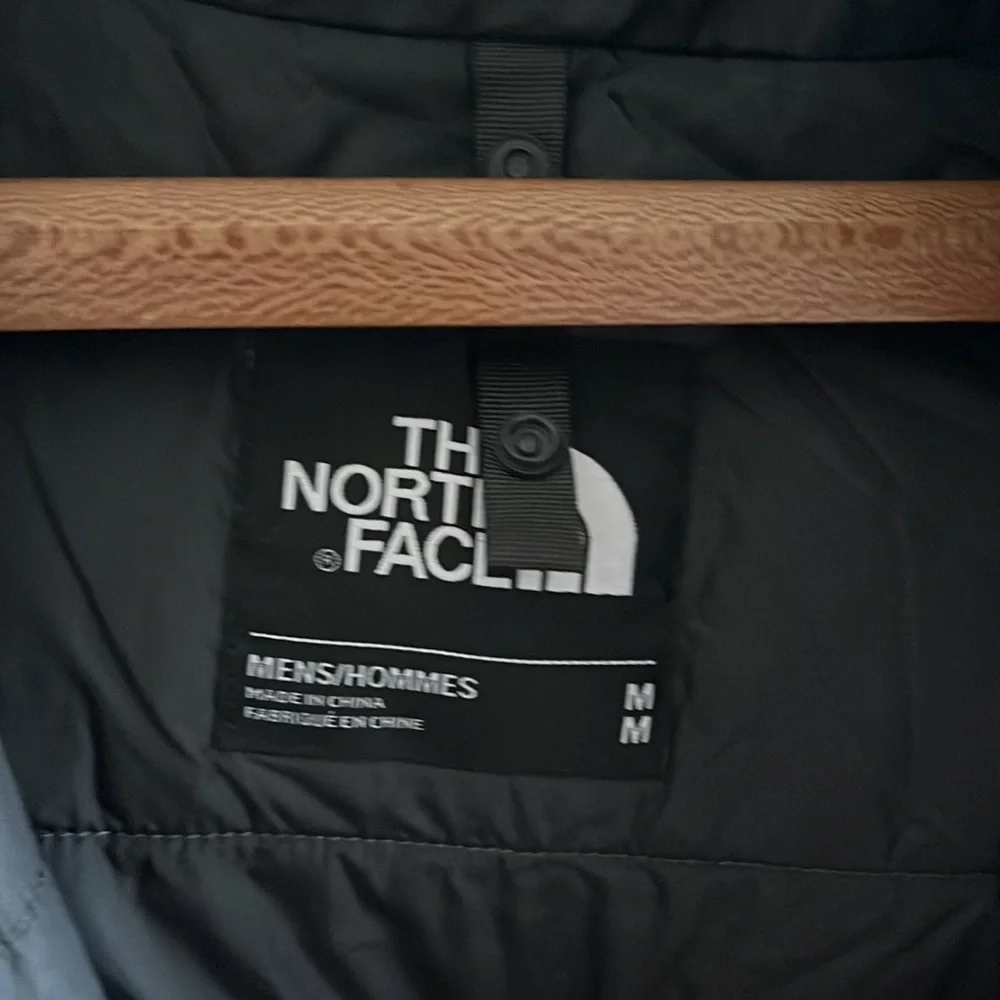 The North Face Black Faux Suede Hooded Zip Up Jacket Size Medium
